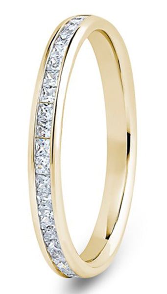 Princess Cut Channel Set Wedding Ring