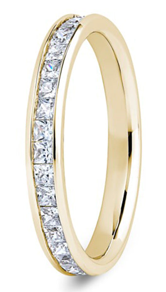 Princess Cut Channel Set Wedding Ring