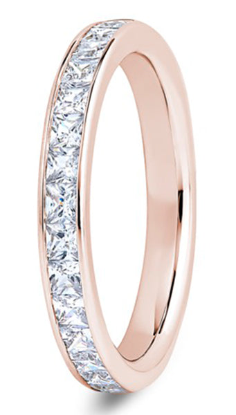 Princess Cut Channel Set Wedding Ring