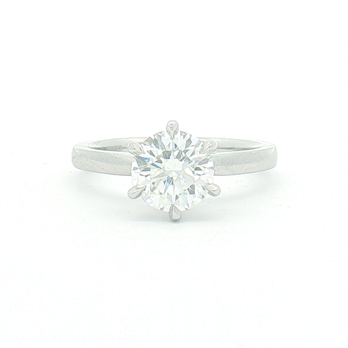 Platinum Lab Diamond 1.50ct Round Brilliant-cut Engagement Ring
