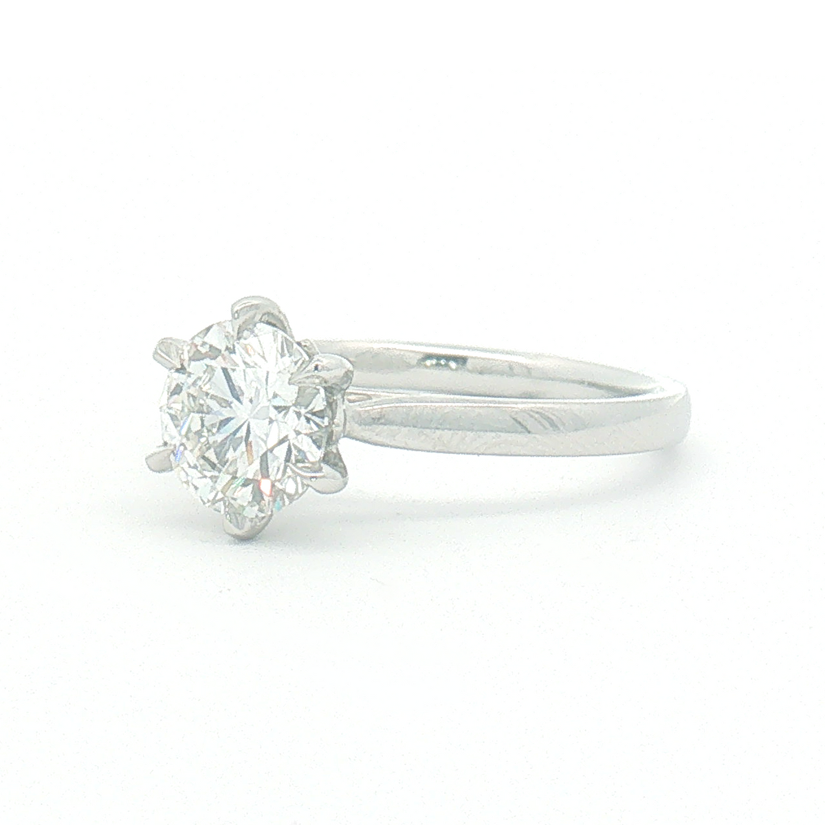 Platinum Lab Diamond 1.50ct Round Brilliant-cut Engagement Ring