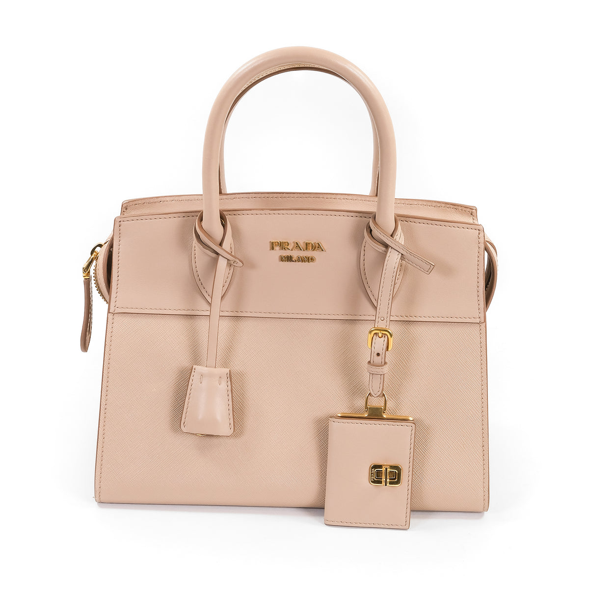 Prada Saffiano City Calf Esplanade Medium Tote