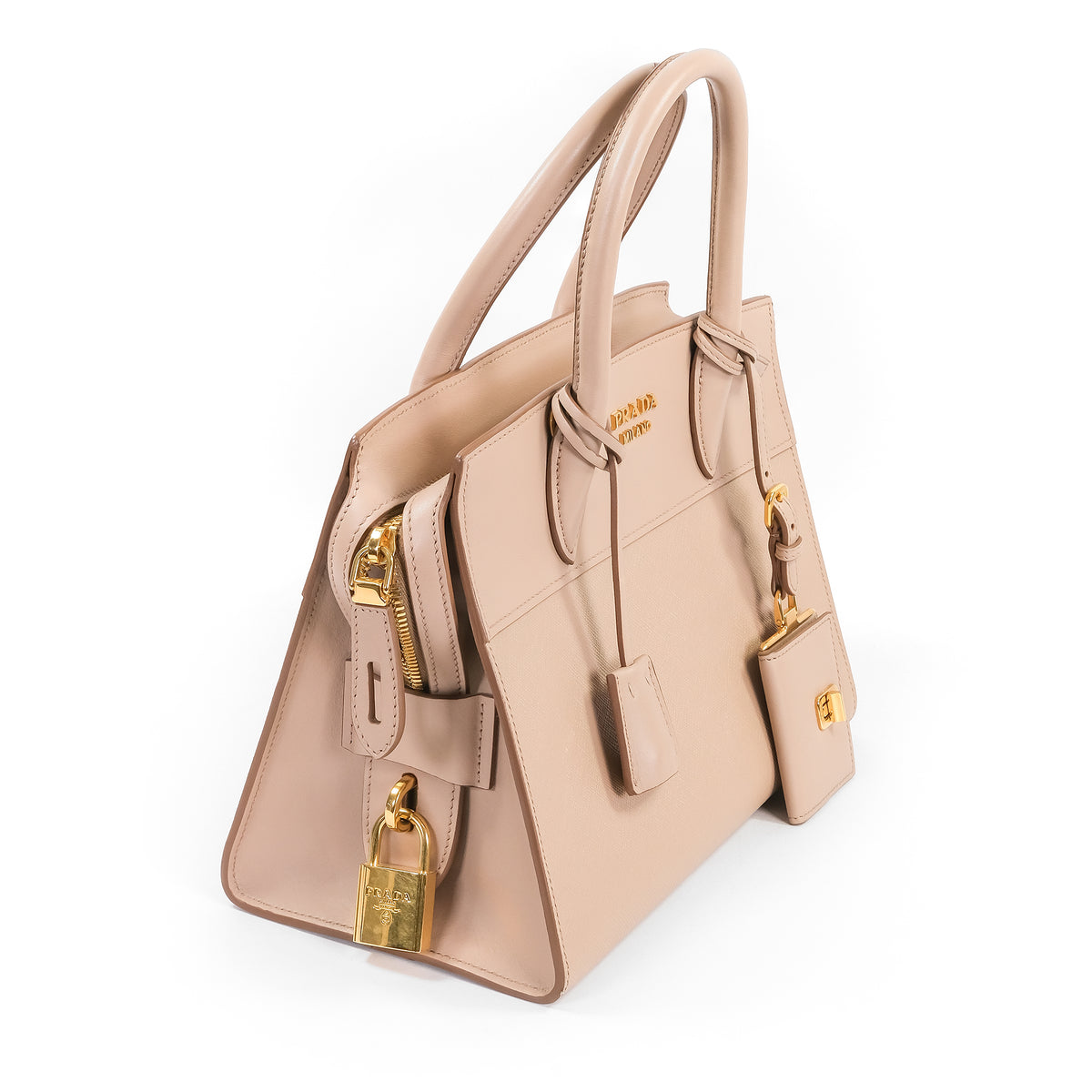 Prada Saffiano City Calf Esplanade Medium Tote