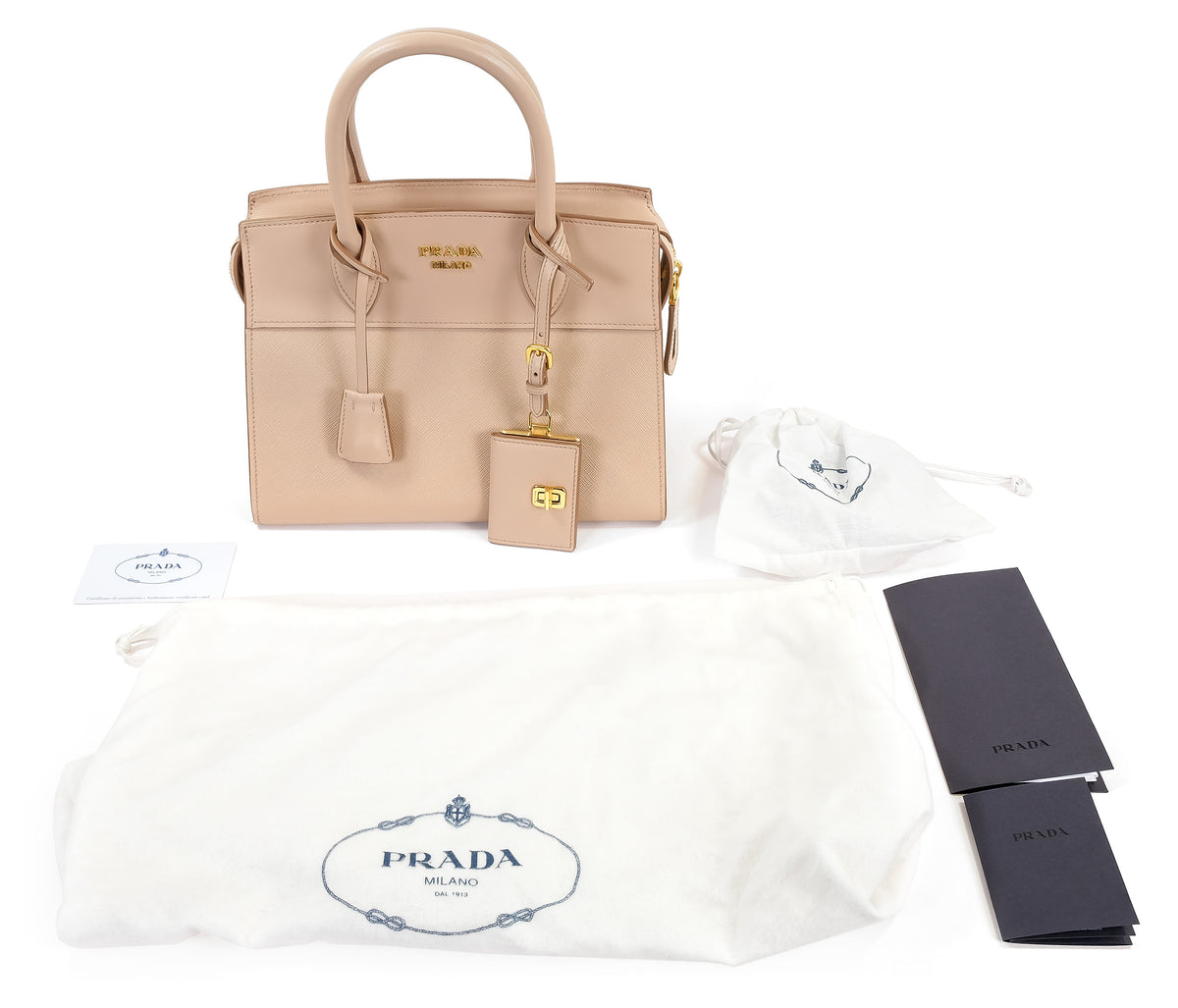 Prada Saffiano City Calf Esplanade Medium Tote