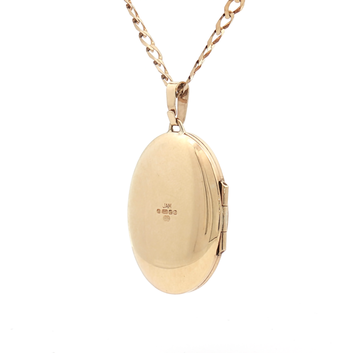 Pre-Owned 9ct Yellow Gold Oval Diamond Set Locket