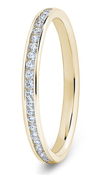 Round Brilliant Cut Channel Set Diamond Wedding Ring