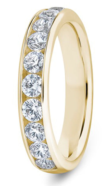 Round Brilliant Cut Channel Set Diamond Wedding Ring