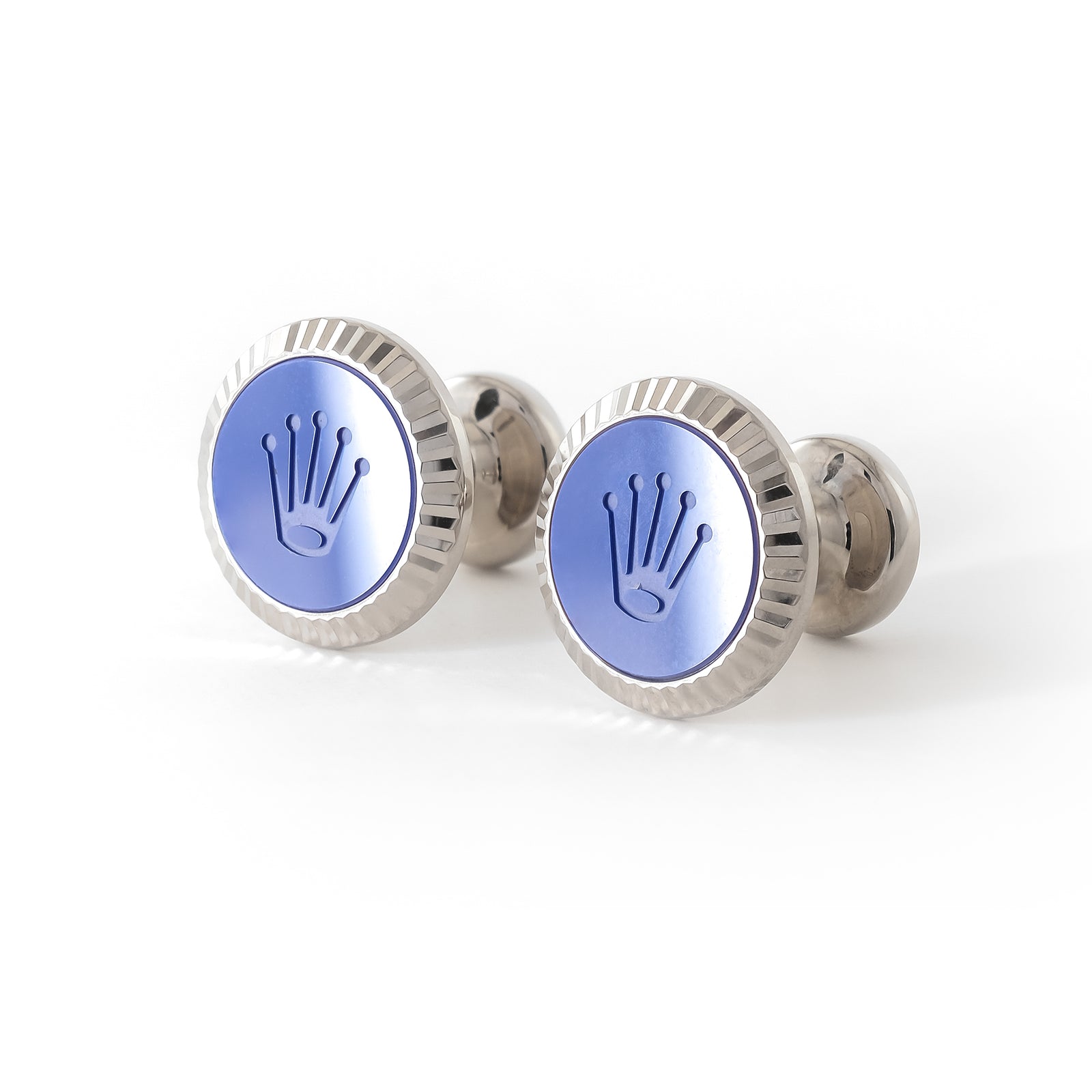 Rolex 18ct White Gold Cufflinks A1039BLUE