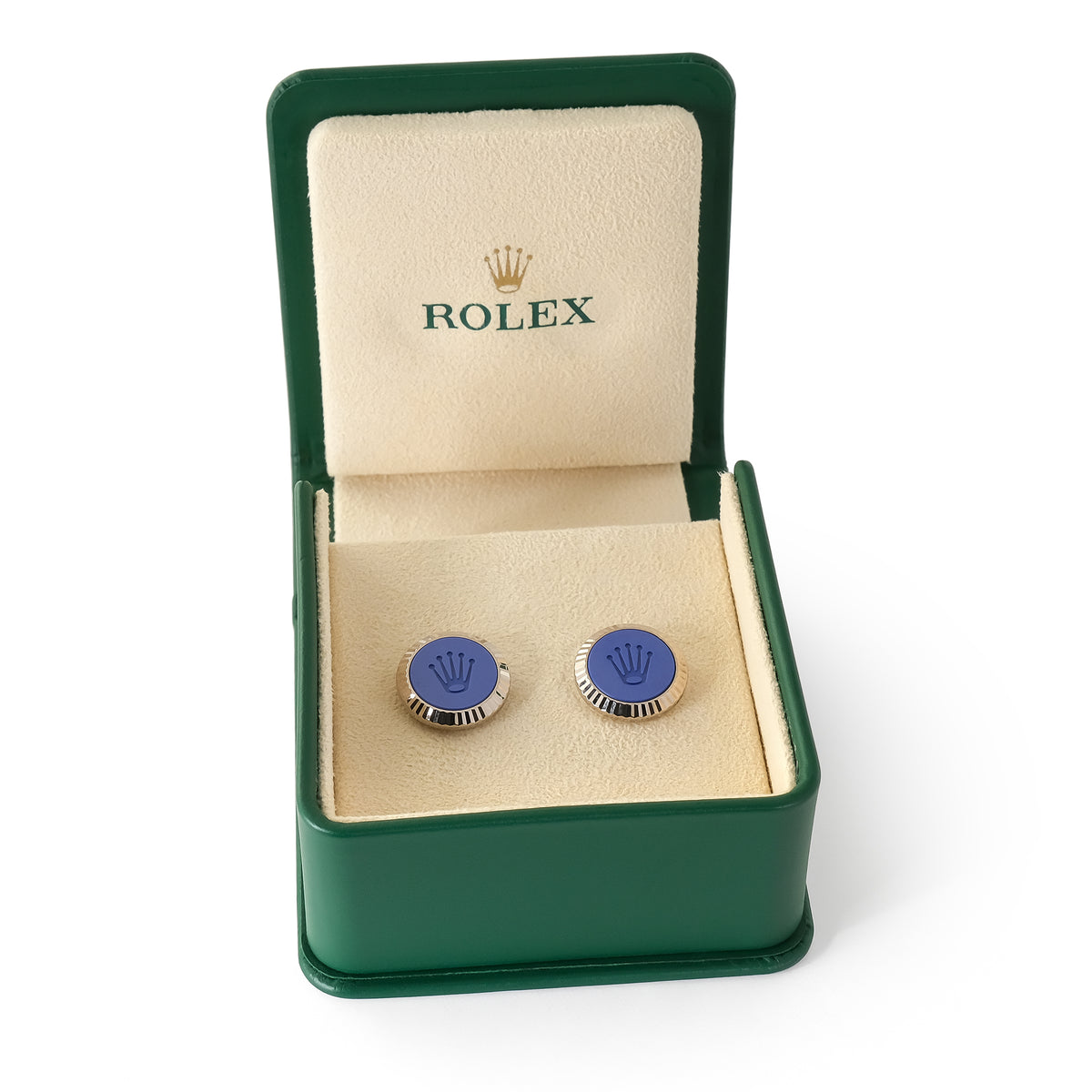 Rolex 18ct White Gold Cufflinks A1039BLUE