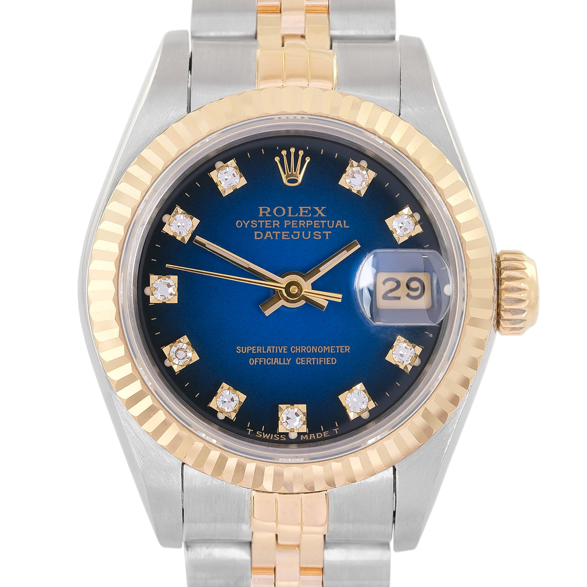 Rolex Ladies Datejust 26 69173 Blue Vignette