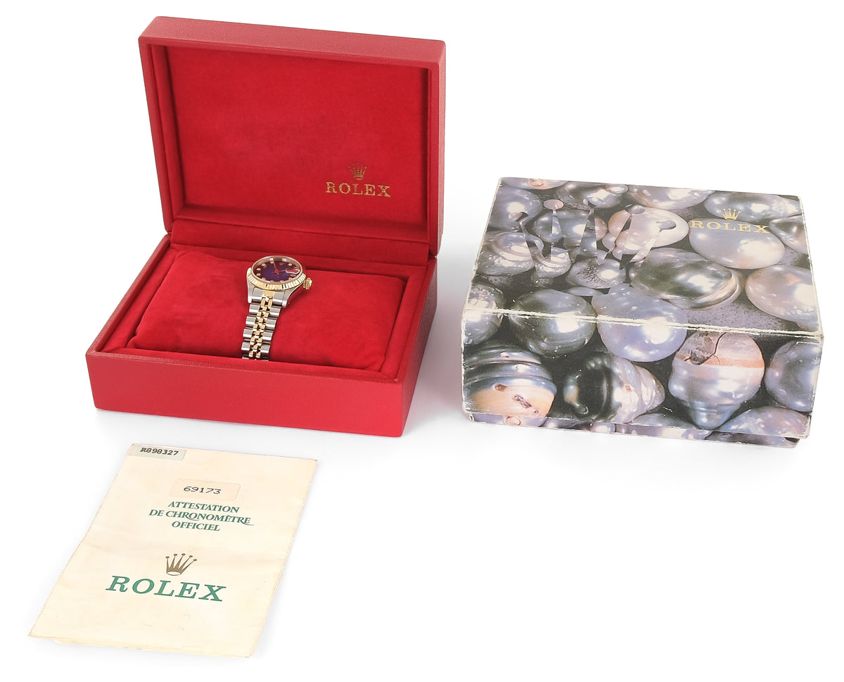 Rolex Ladies Datejust 26 69173 Blue Vignette