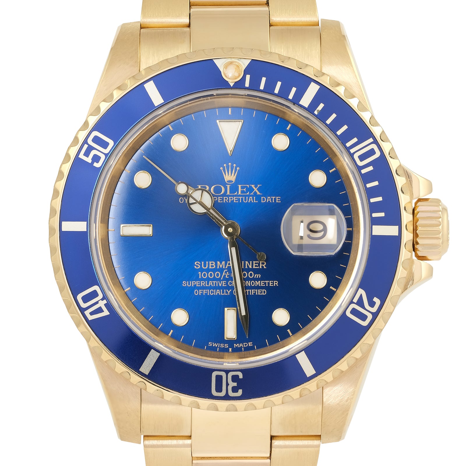 Rolex Submariner 18ct Yellow Gold 16618