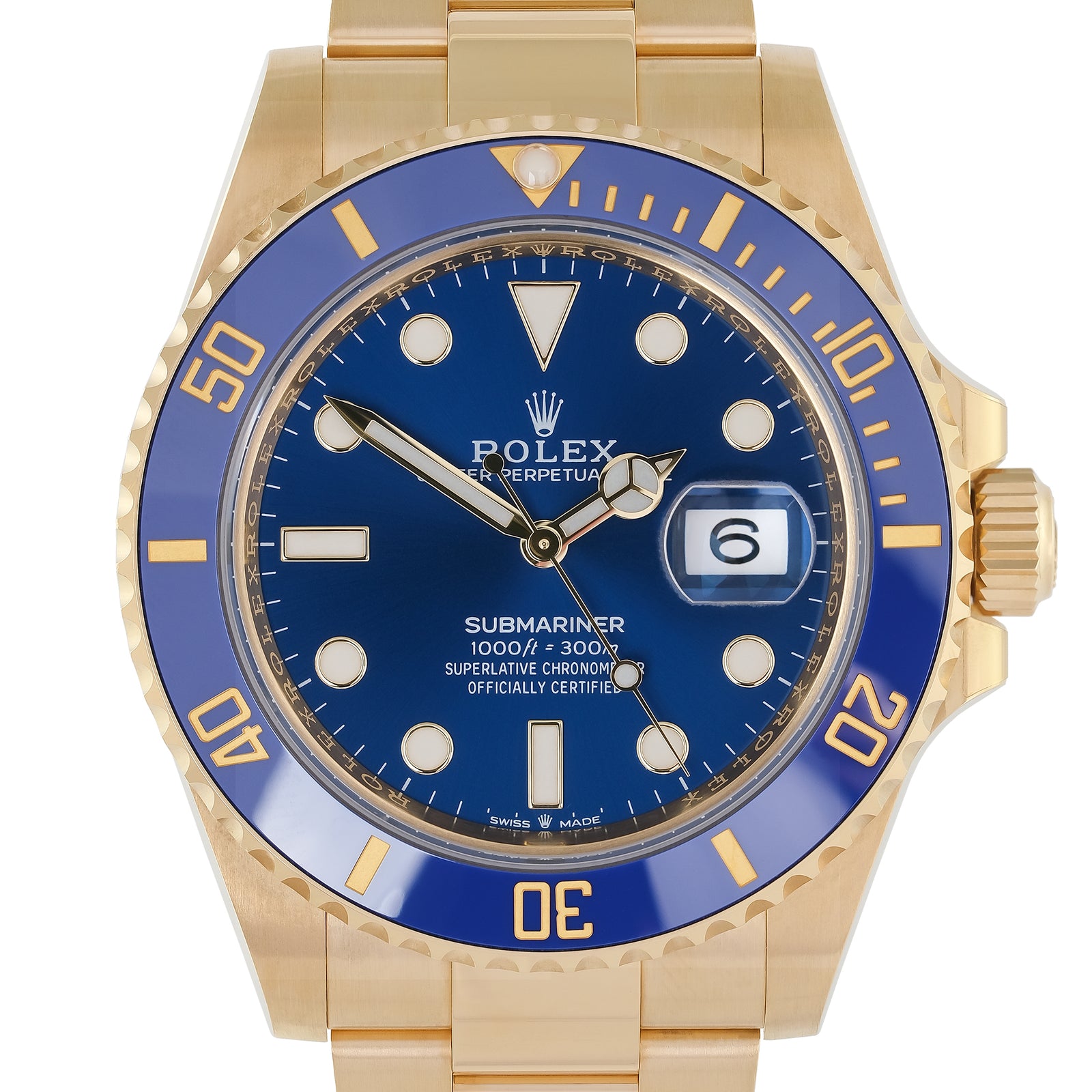 Rolex Submariner 18ct Yellow Gold 'Blusey' 126618LB