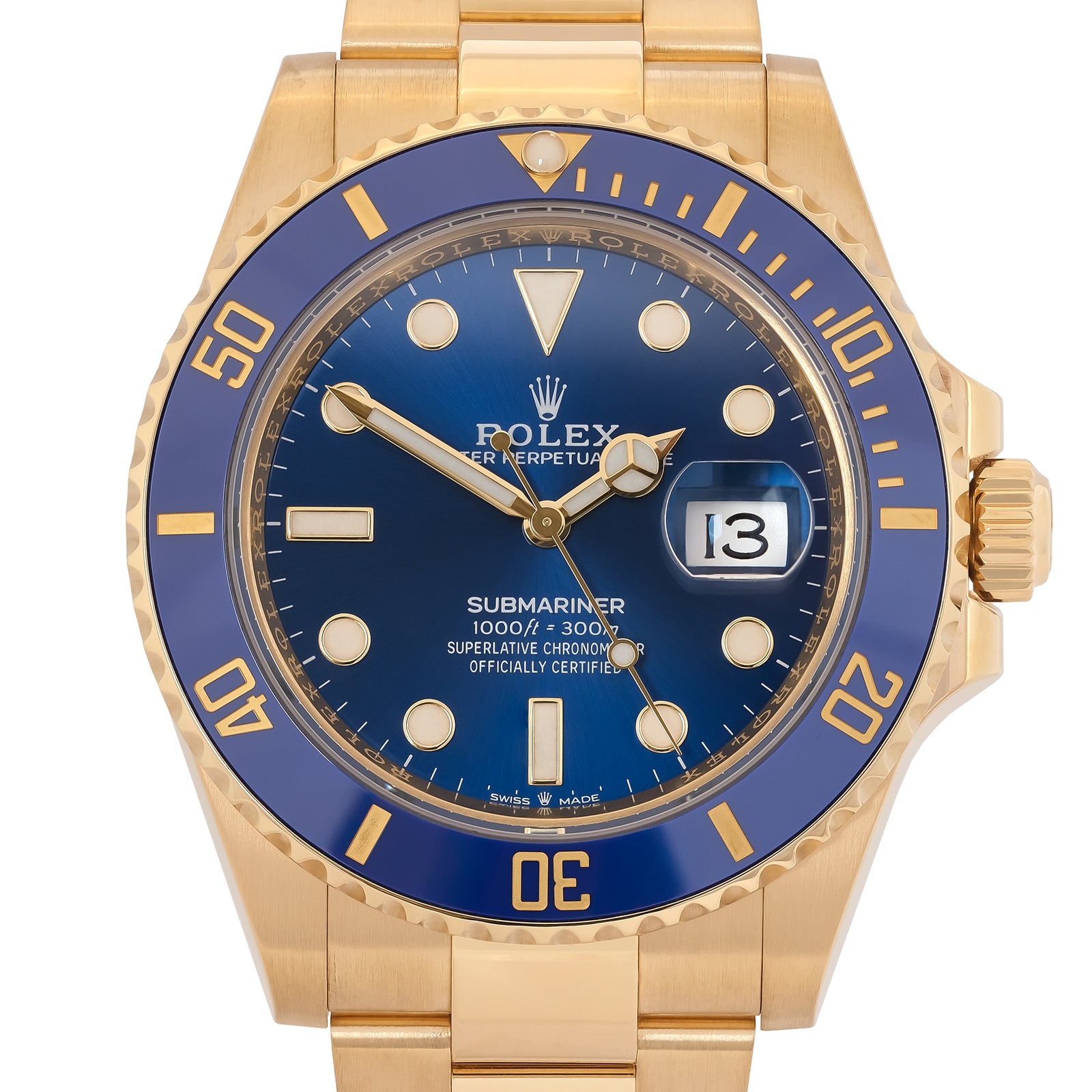 Rolex Submariner 18ct Yellow Gold 'Blusey' 126618LB