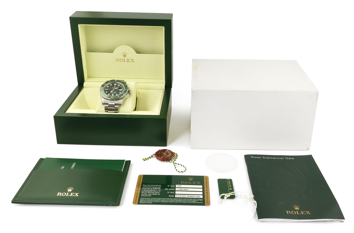 Rolex Submariner Date 'Hulk' 116610LV 2012 box