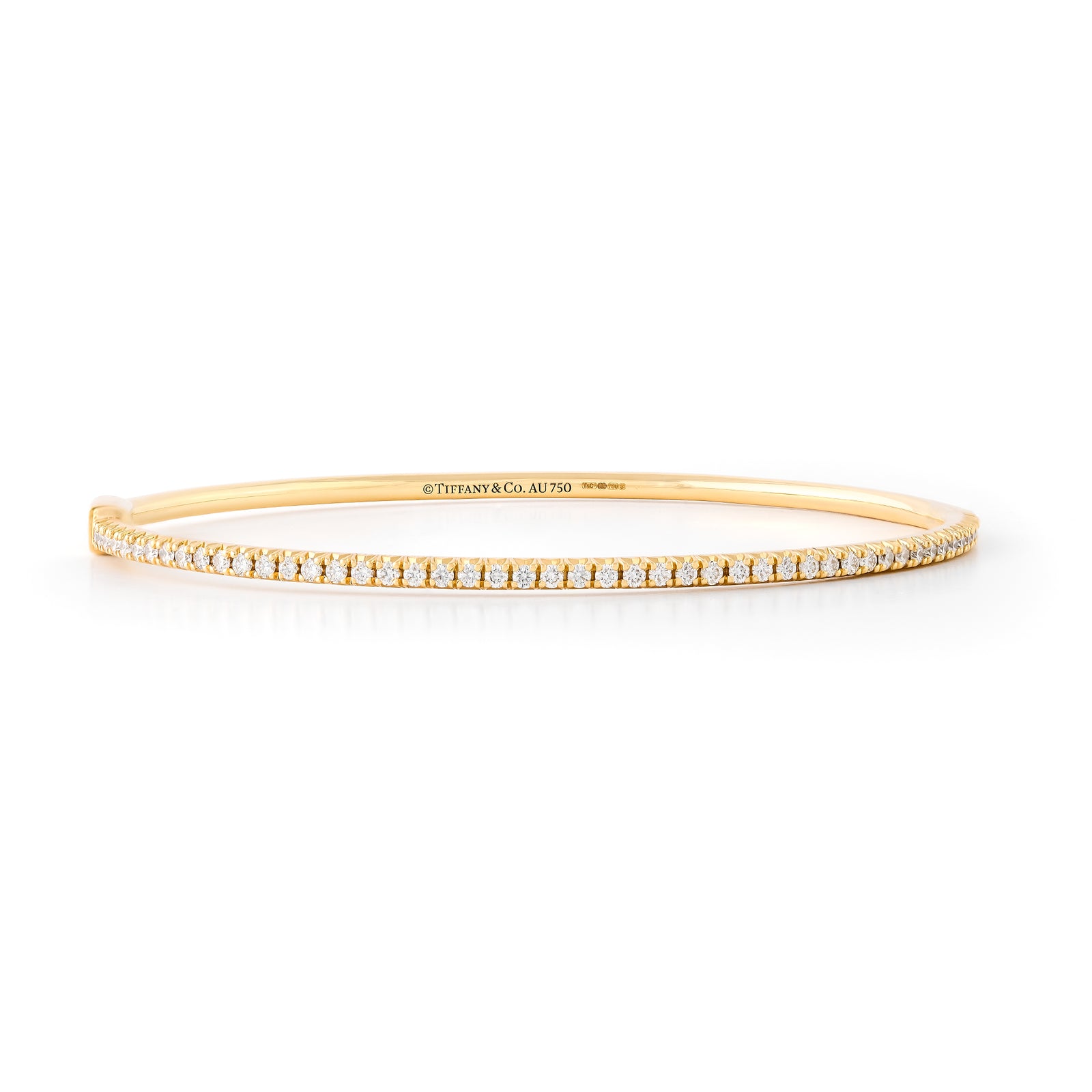 Tiffany & Co.® Metro 18ct Yellow Gold Diamond Bangle
