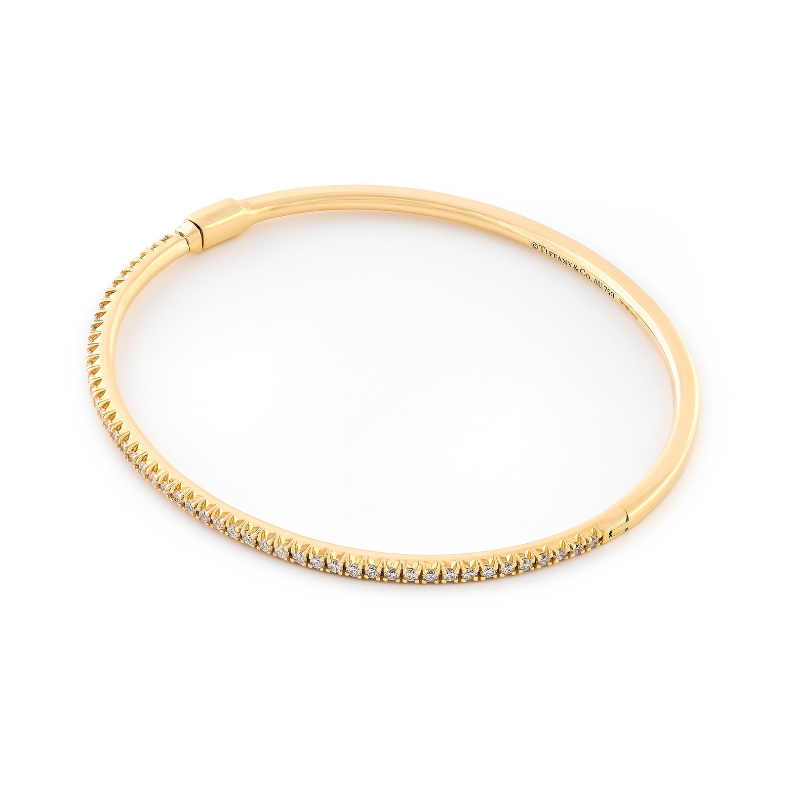 Tiffany & Co.® Metro 18ct Yellow Gold Diamond Bangle