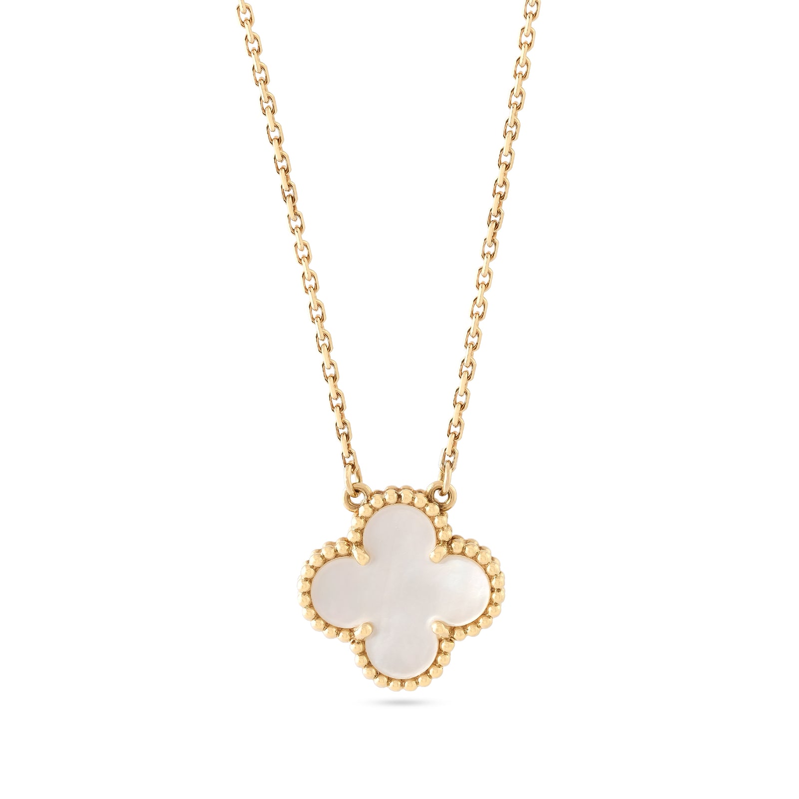 Van Cleef & Arpels Vintage Mother of Pearl Alhambra Necklace