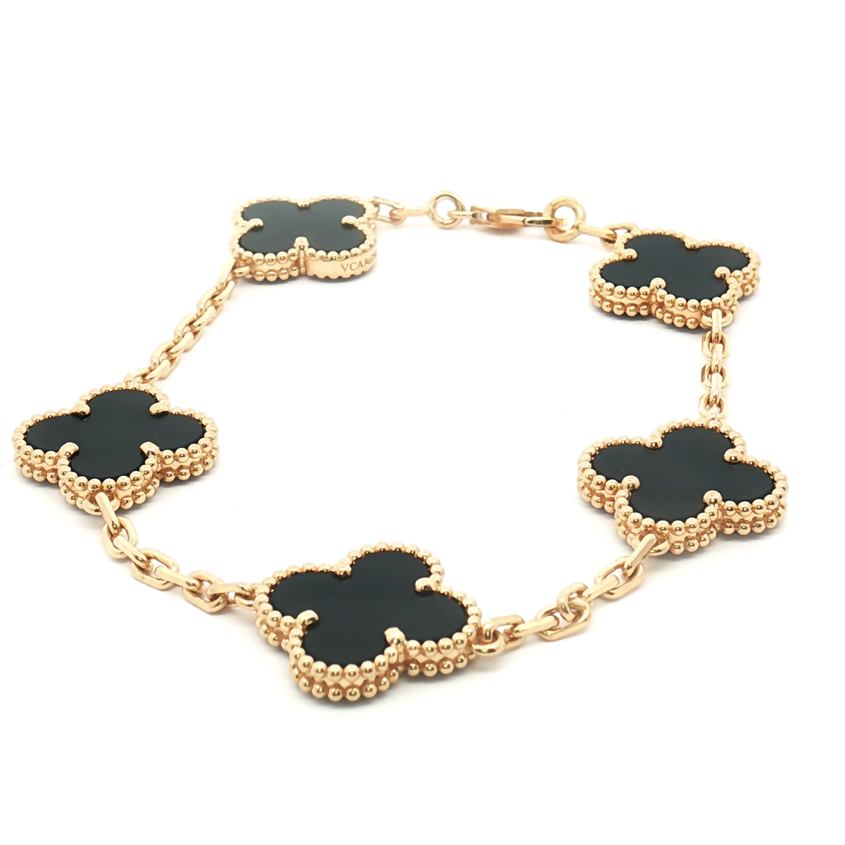 Van Cleef & Arpels Vintage Alhambra Onyx Bracelet VCARA41300