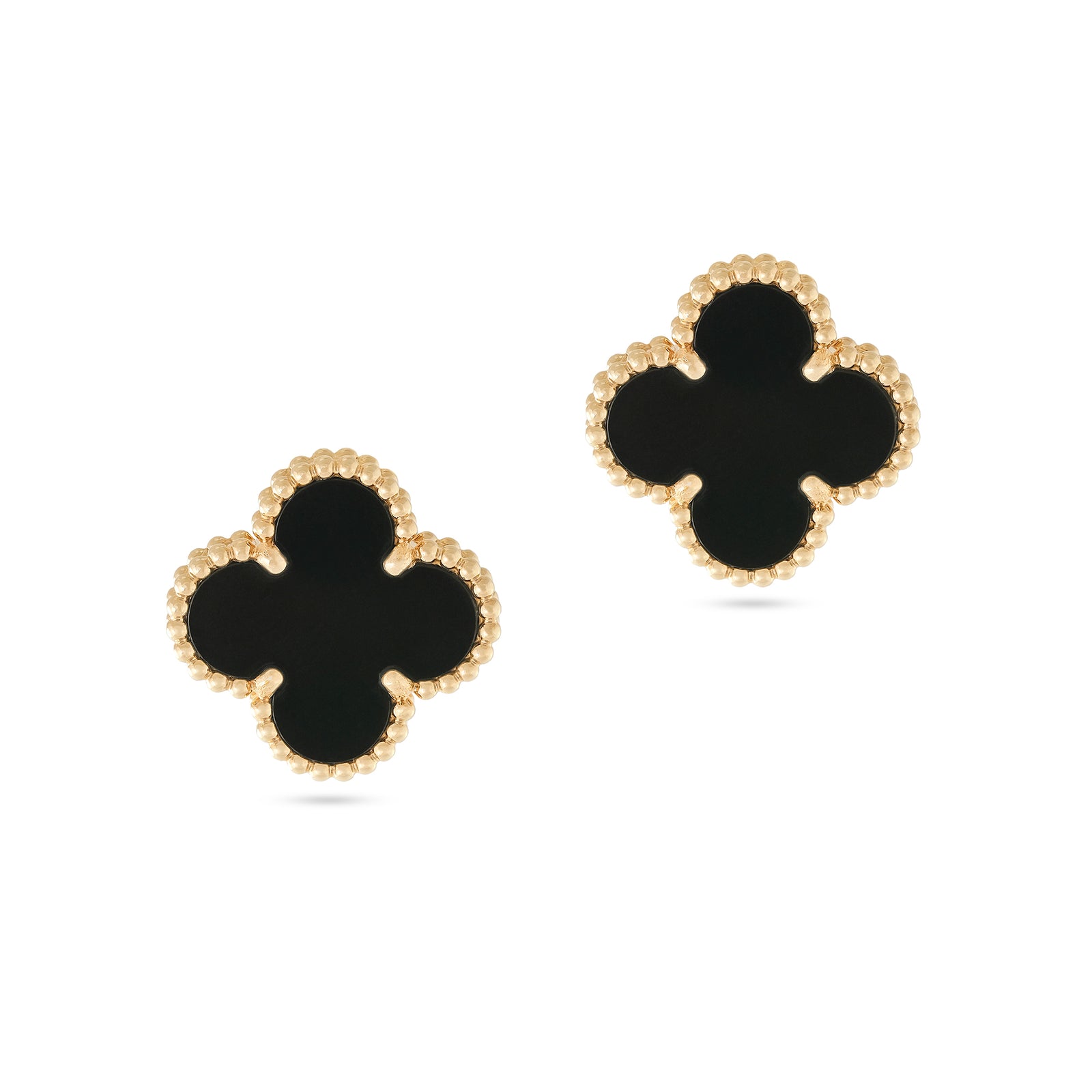 Van Cleef & Arpels Vintage Alhambra Onyx Earrings VCARA44200