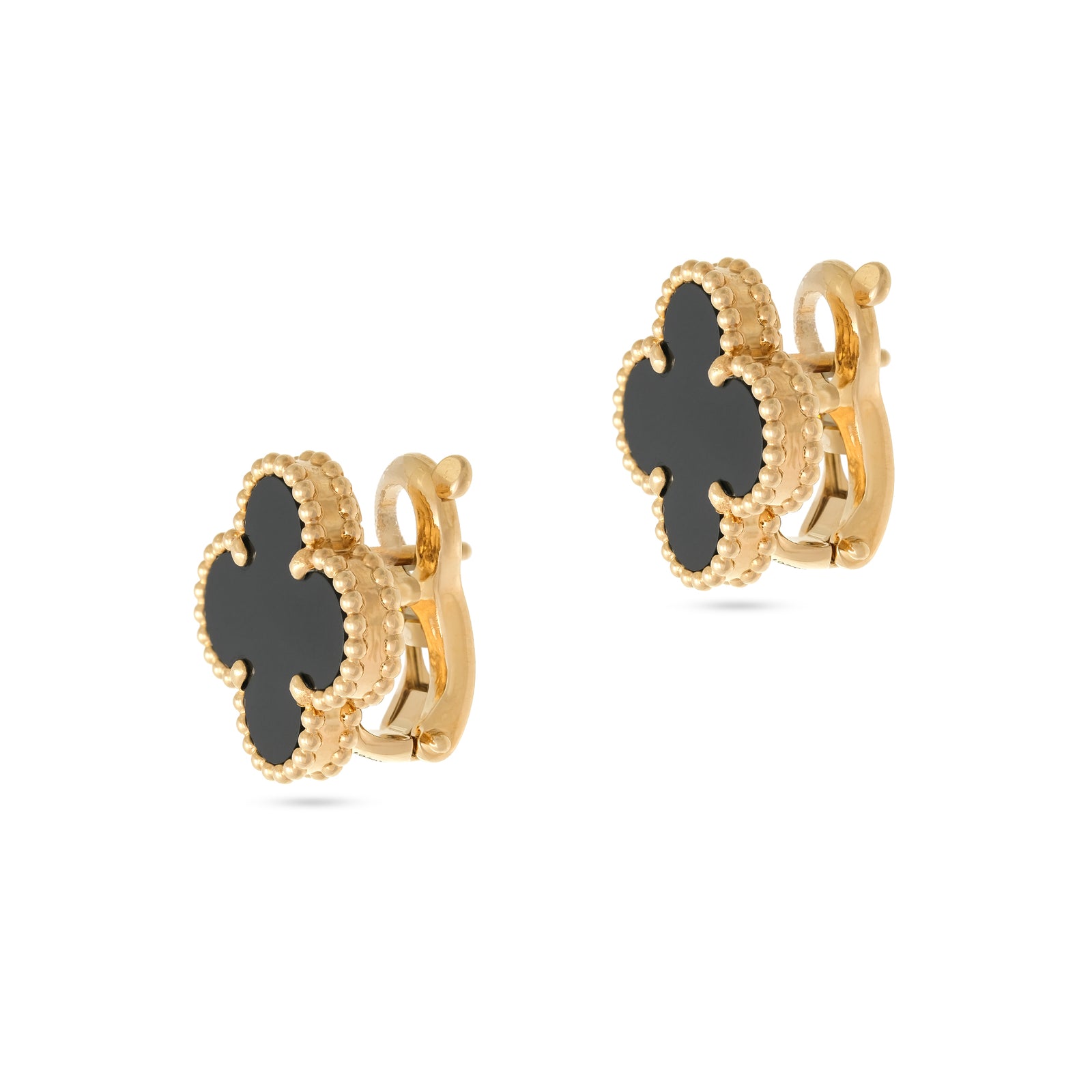 Van Cleef & Arpels Vintage Alhambra Onyx Earrings VCARA44200