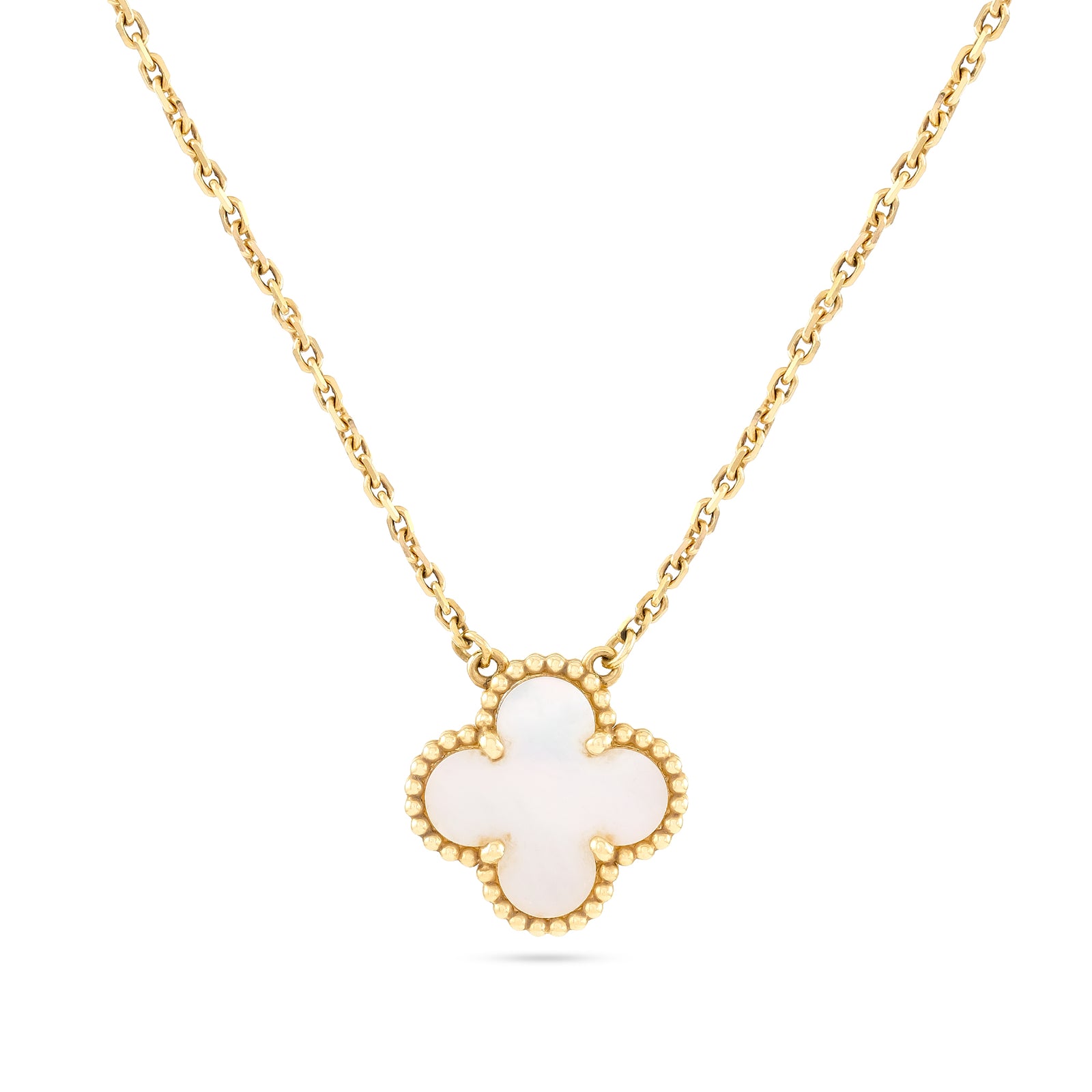 Van Cleef & Arpels Vintage Mother of Pearl Alhambra Necklace VCARA45900