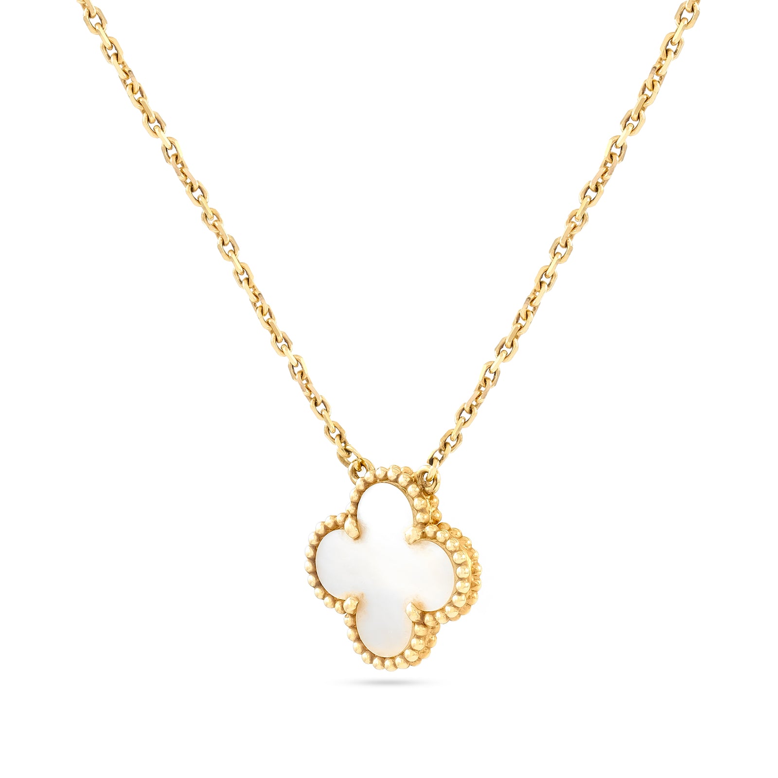 Van Cleef & Arpels Vintage Mother of Pearl Alhambra Necklace VCARA45900