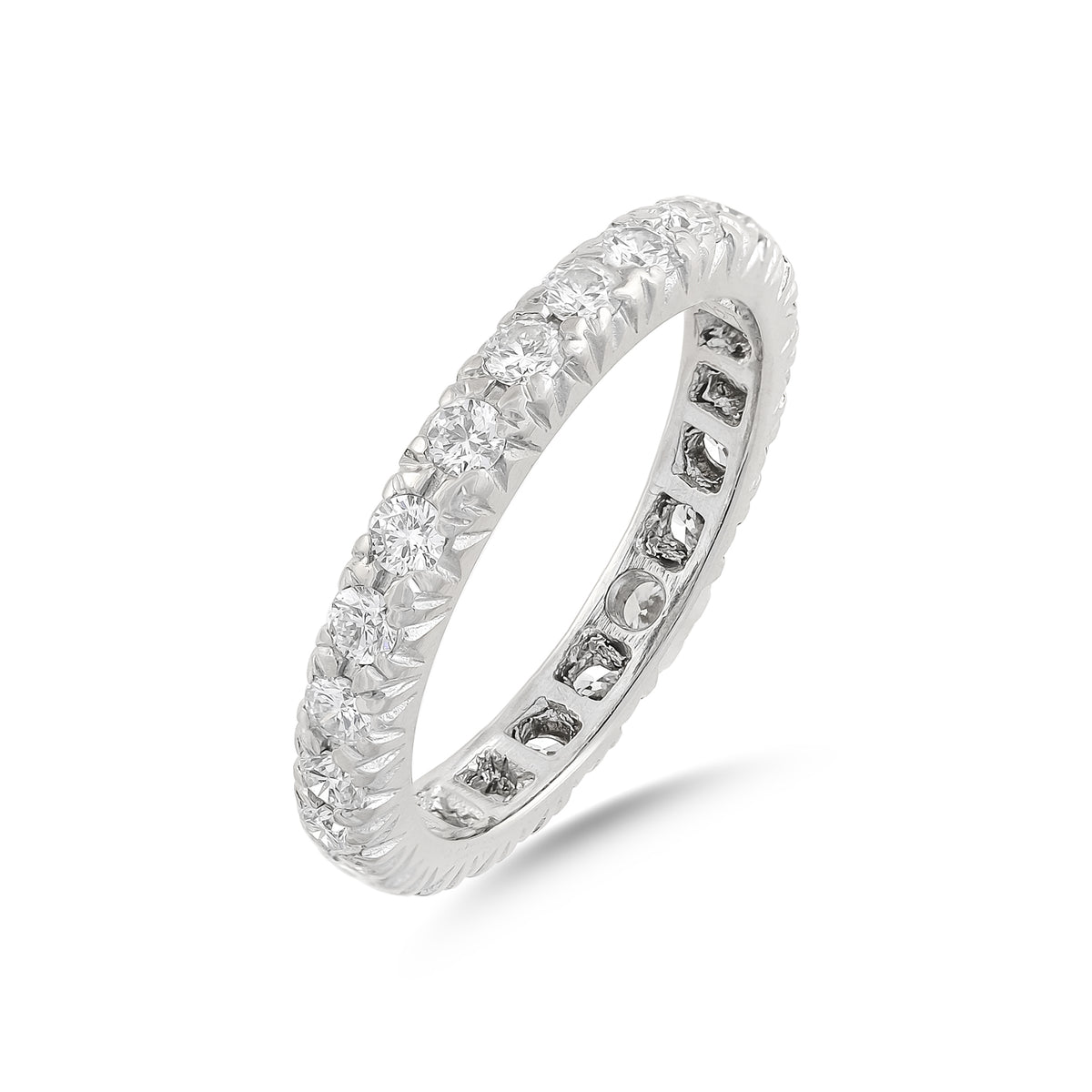 Vintage 18ct White Gold Diamond Full Eternity Ring