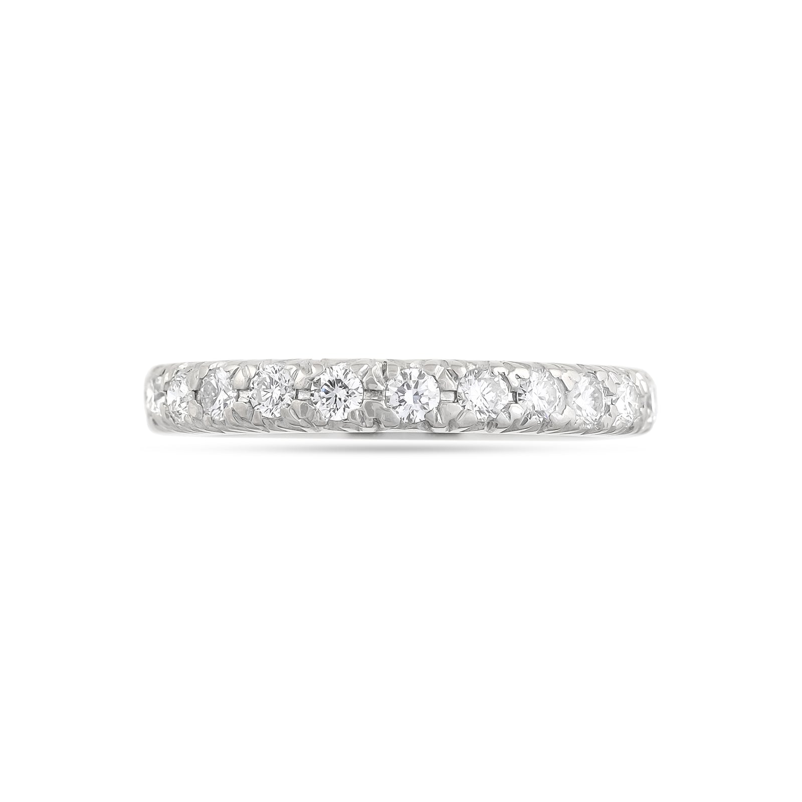 Vintage 18ct White Gold Diamond Full Eternity Ring