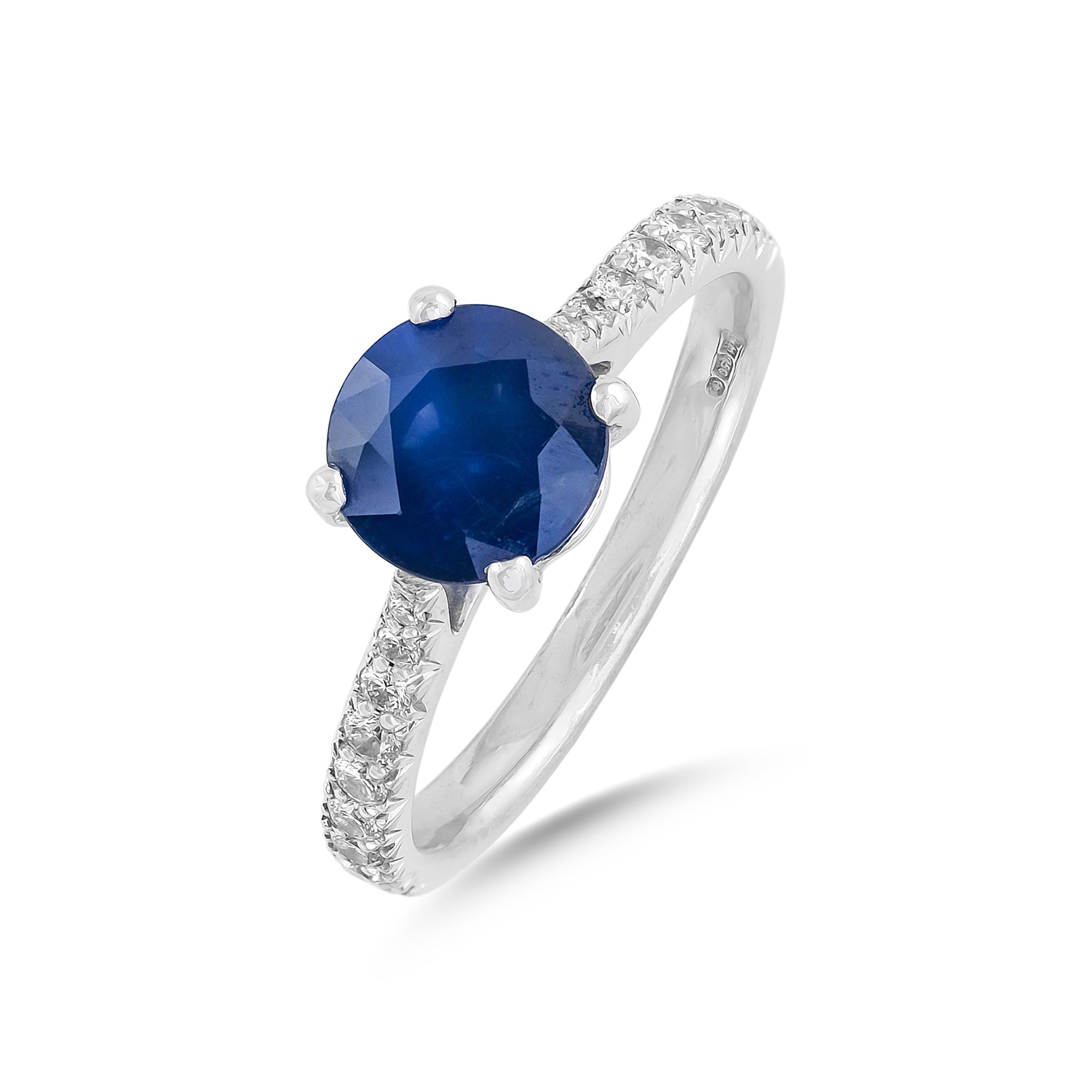 Vintage 18ct White Gold Sapphire and Diamond Ring