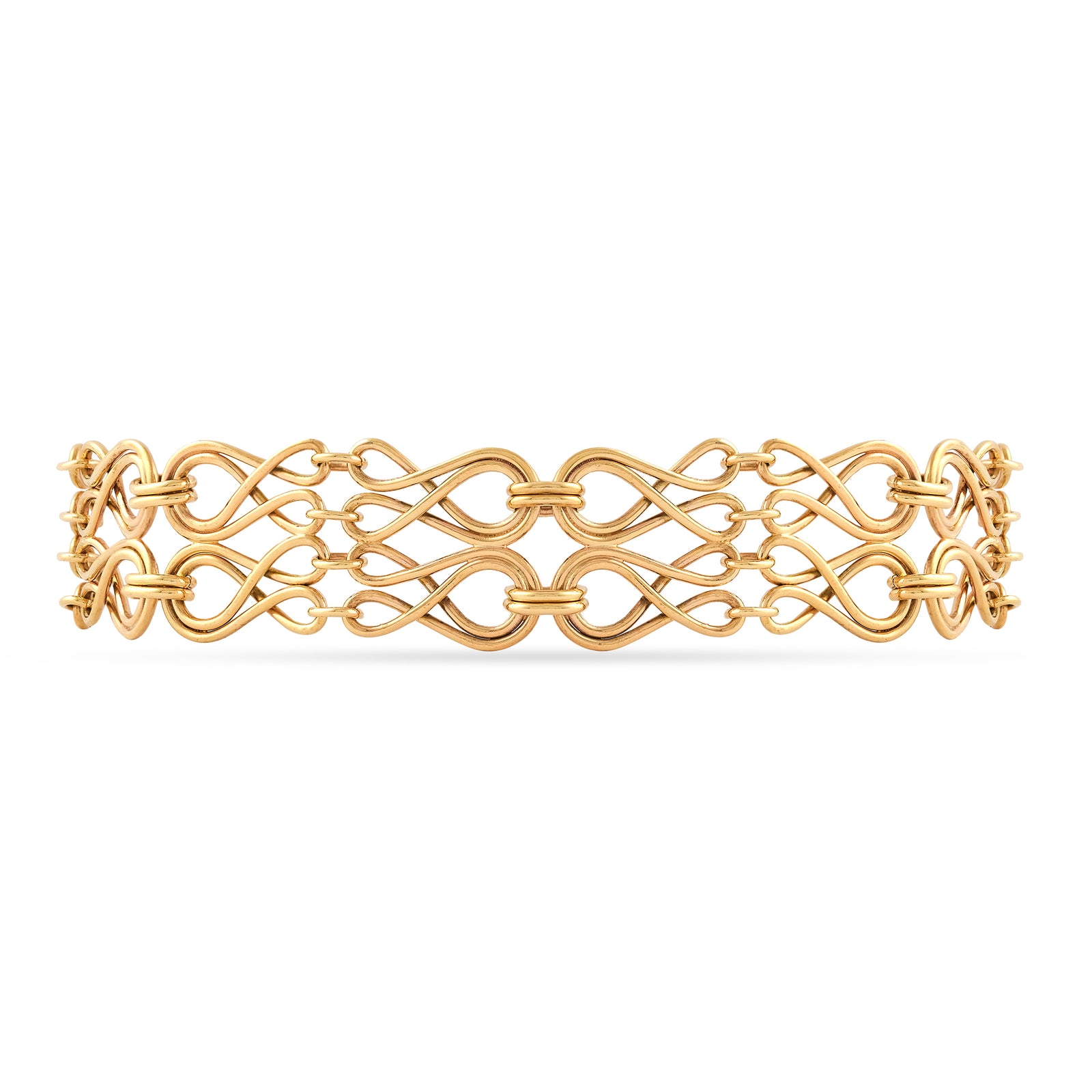 Vintage 9ct Yellow Gold Fancy Link Bracelet