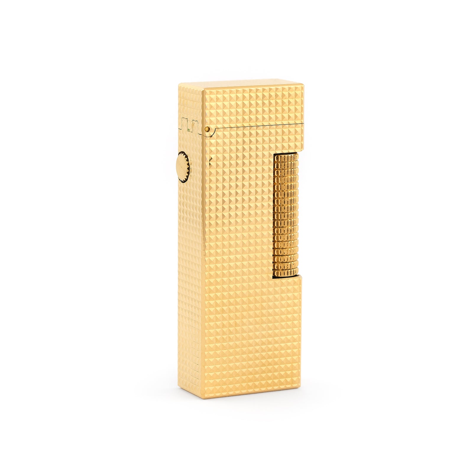 Vintage Dunhill Hobnail Texture Gold Plated Rollagas Lighter