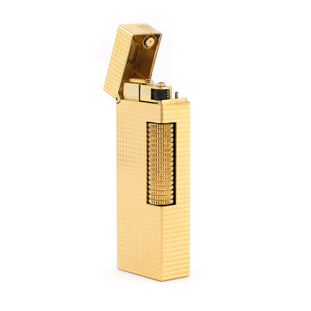 Vintage Dunhill Hobnail Texture Gold Plated Rollagas Lighter