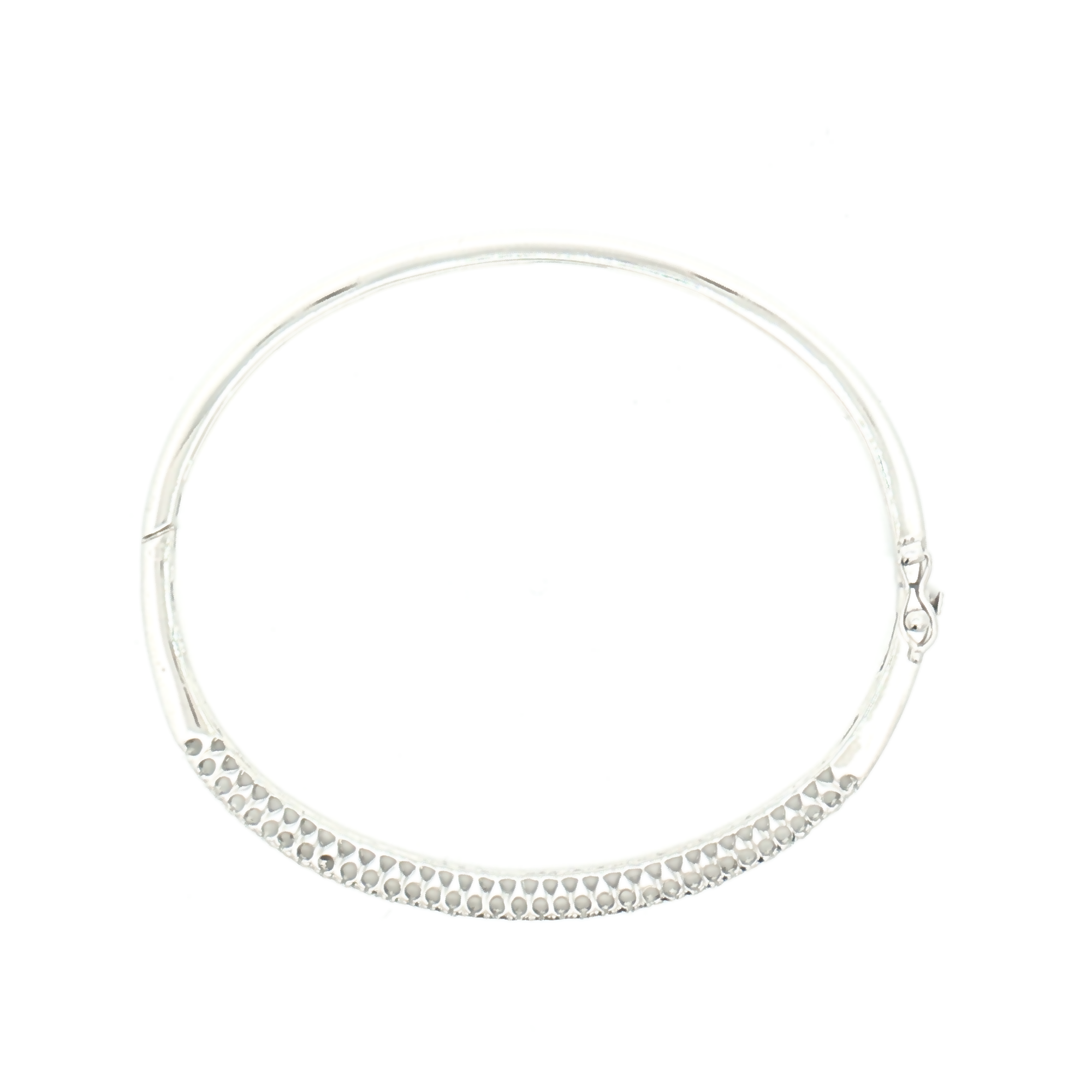 Vintage 14ct White Gold Diamond Bangle