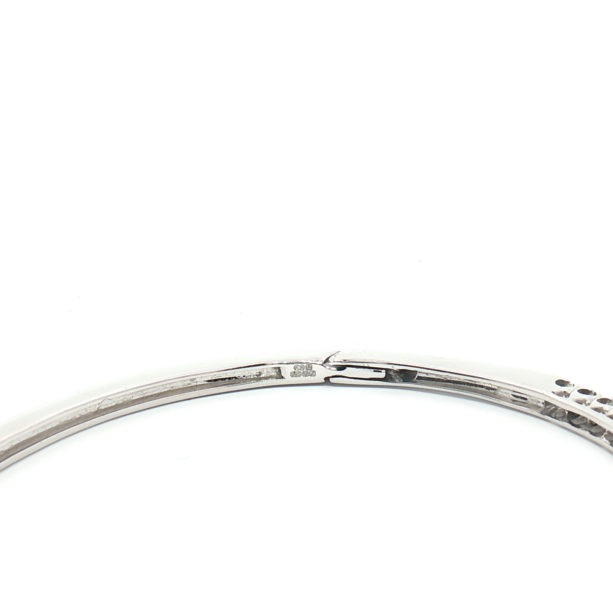 Vintage 14ct White Gold Diamond Bangle