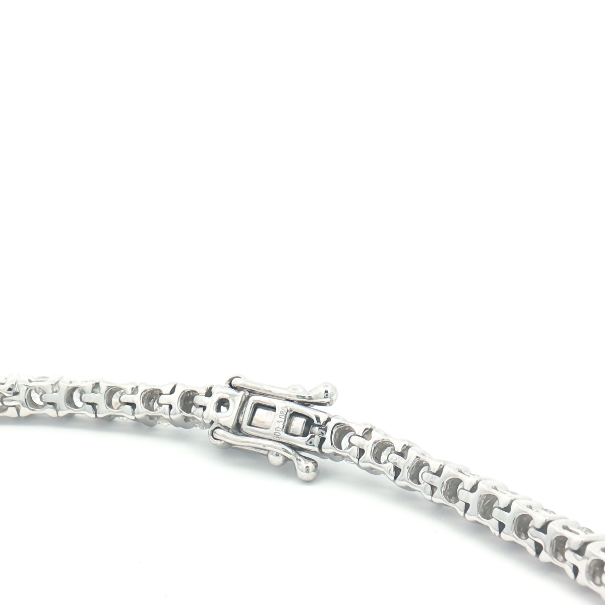 Vintage 18ct White Gold 3.08ct Diamond Tennis Bracelet