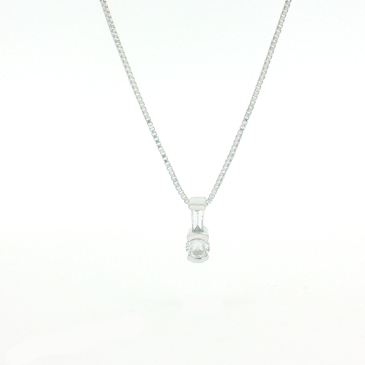 Vintage 18ct White Gold Natural Diamond Necklace