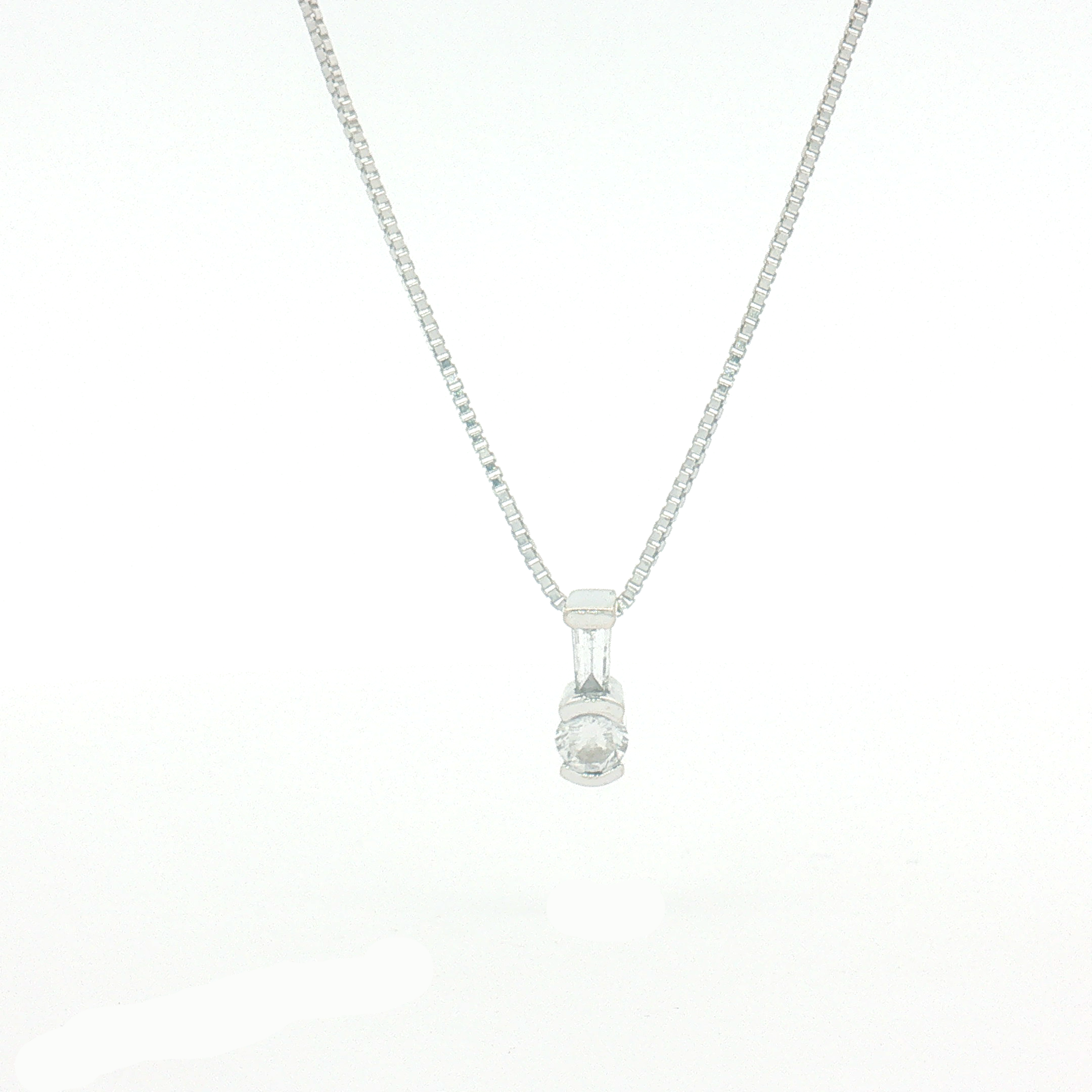 Vintage 18ct White Gold Natural Diamond Necklace