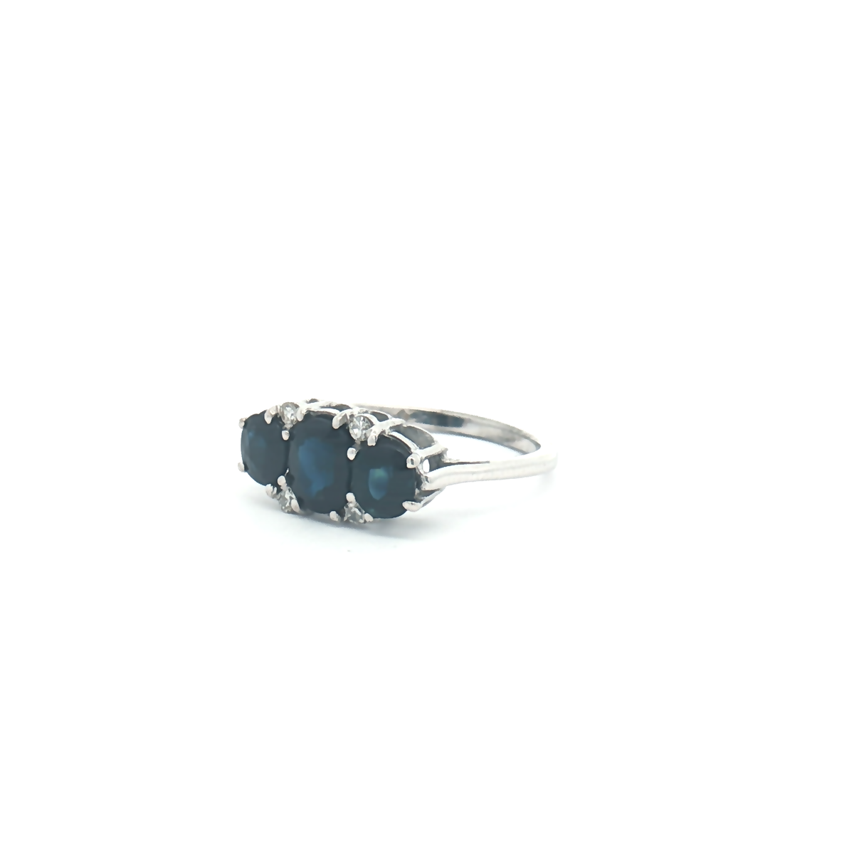 Vintage 18ct White Gold Sapphire and Diamond Ring