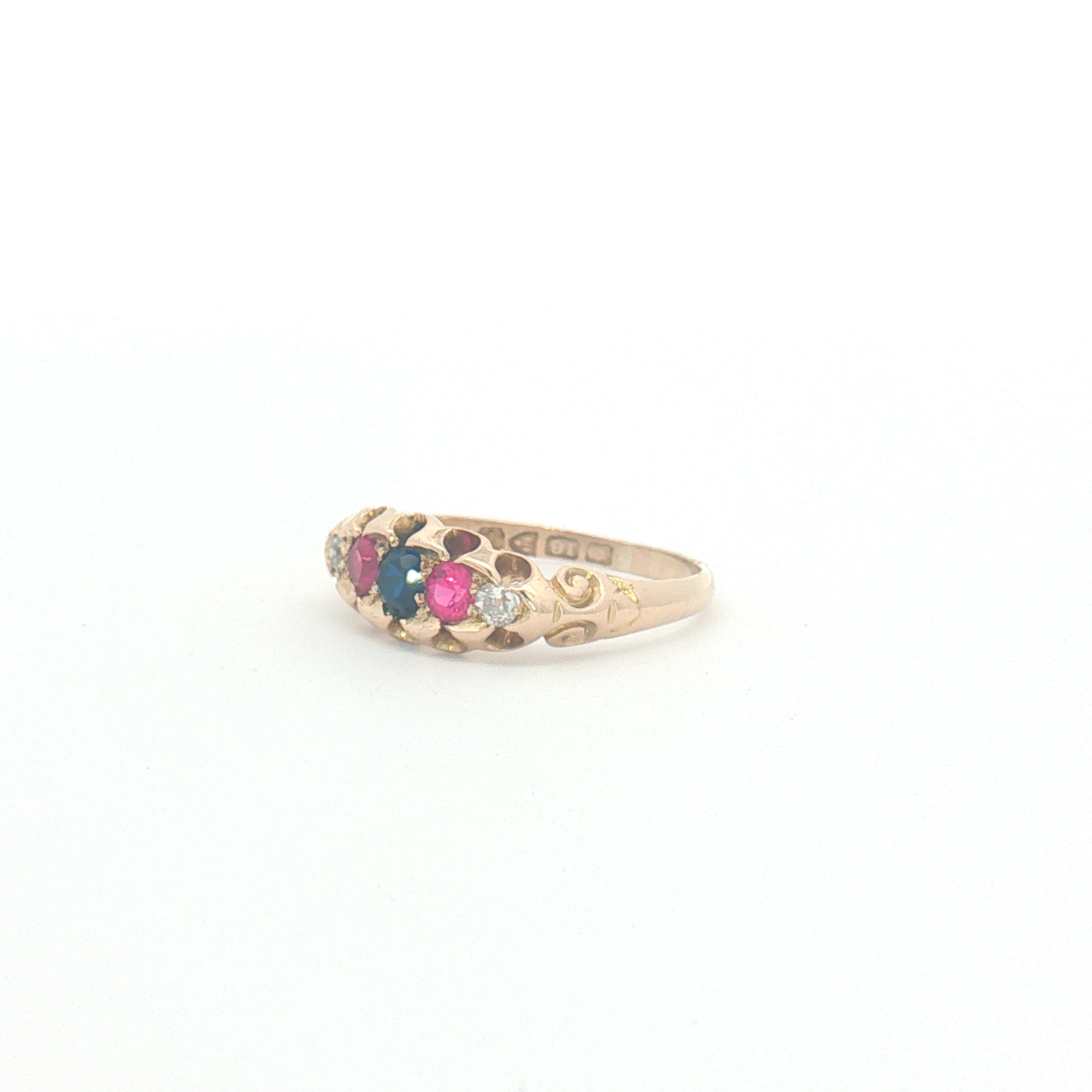 Vintage 18ct Yellow Gold 5 stone Ring 