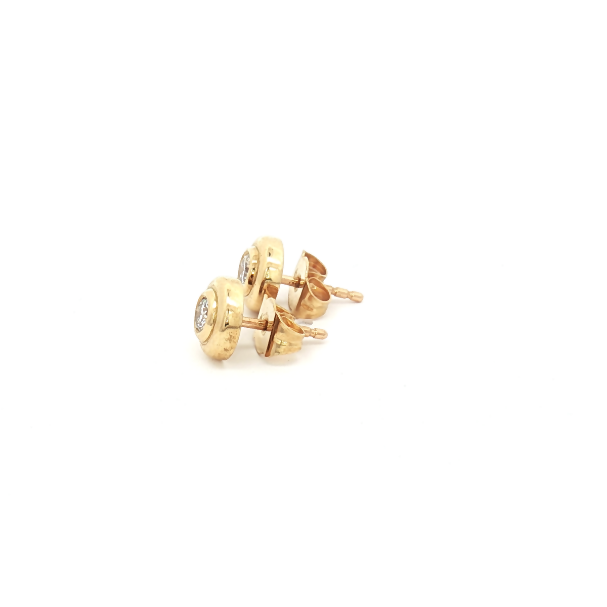 Vintage 18ct Yellow Gold Diamond Stud Earrings