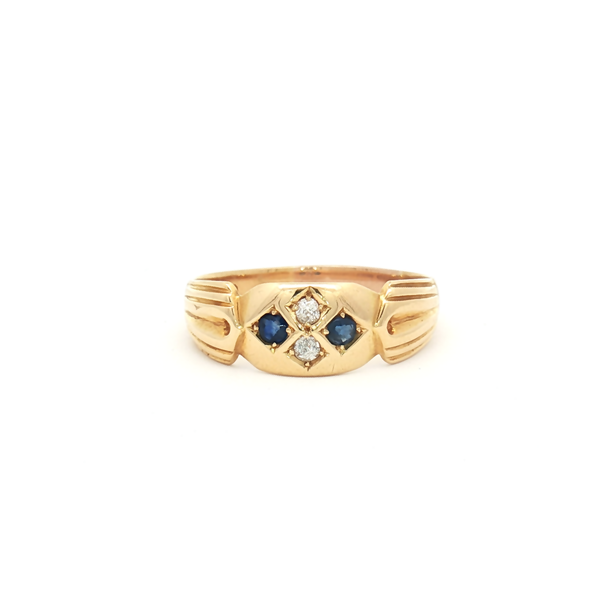 Vintage 18ct Yellow Gold Sapphire and Diamond Ring