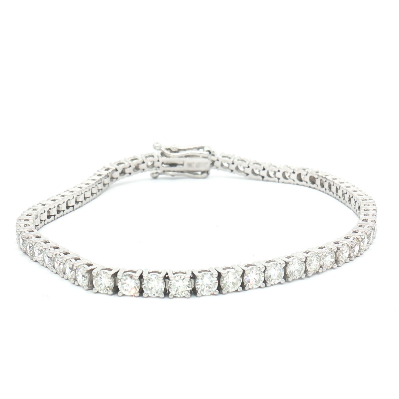 Vintage 9ct White Gold Diamond Tennis Bracelet