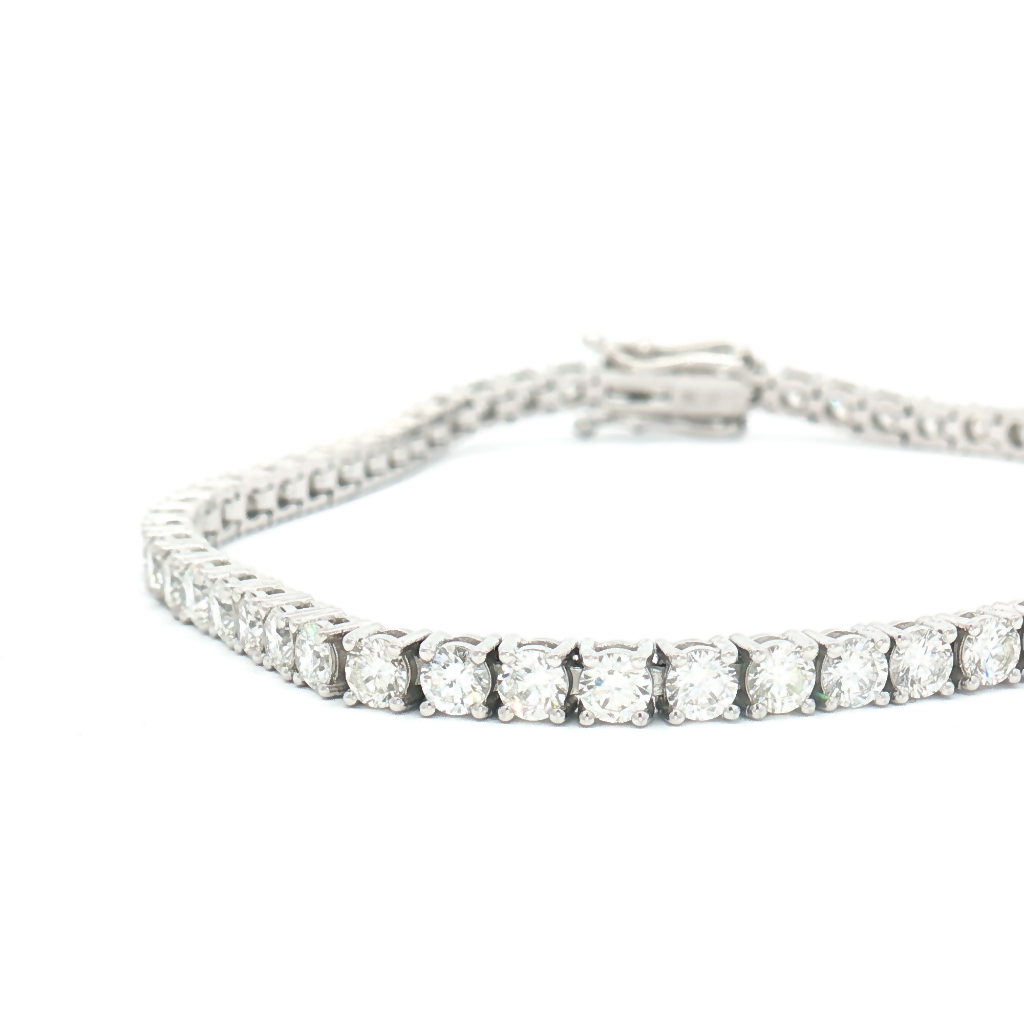 Vintage 9ct White Gold Diamond Tennis Bracelet