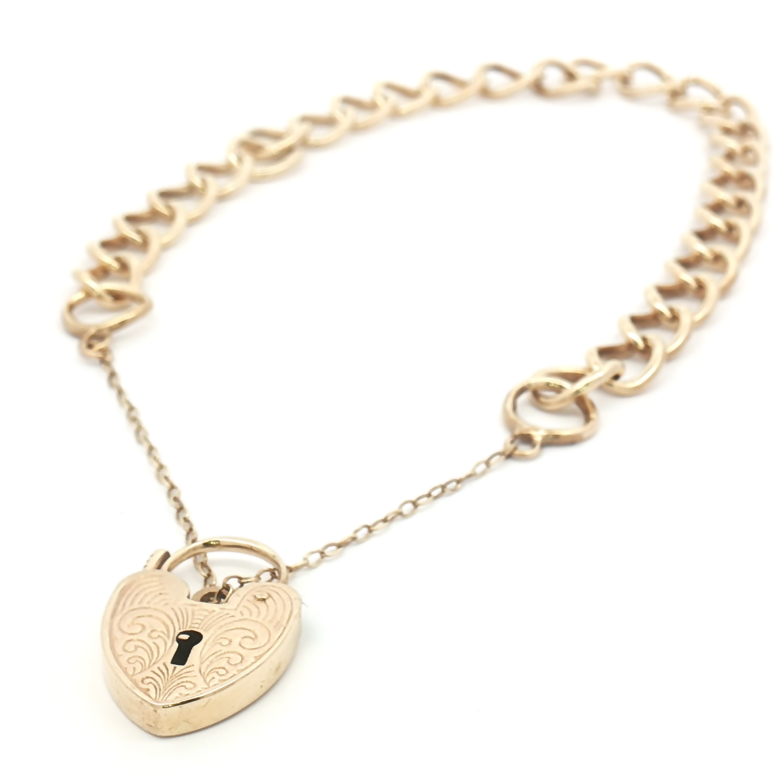 Vintage 9ct Yellow Gold Curb Bracelet