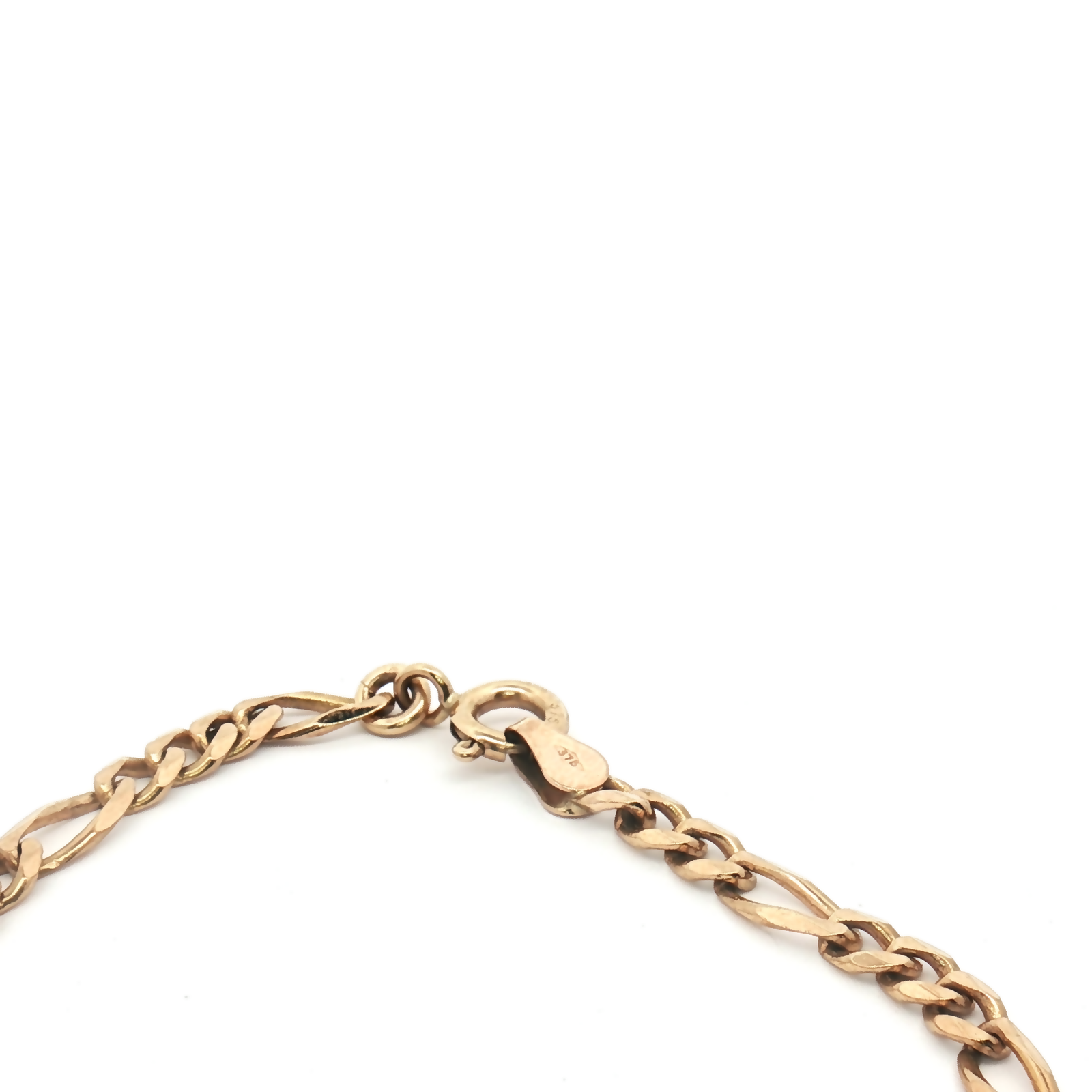 Vintage 9ct Yellow Gold Figaro Bracelet