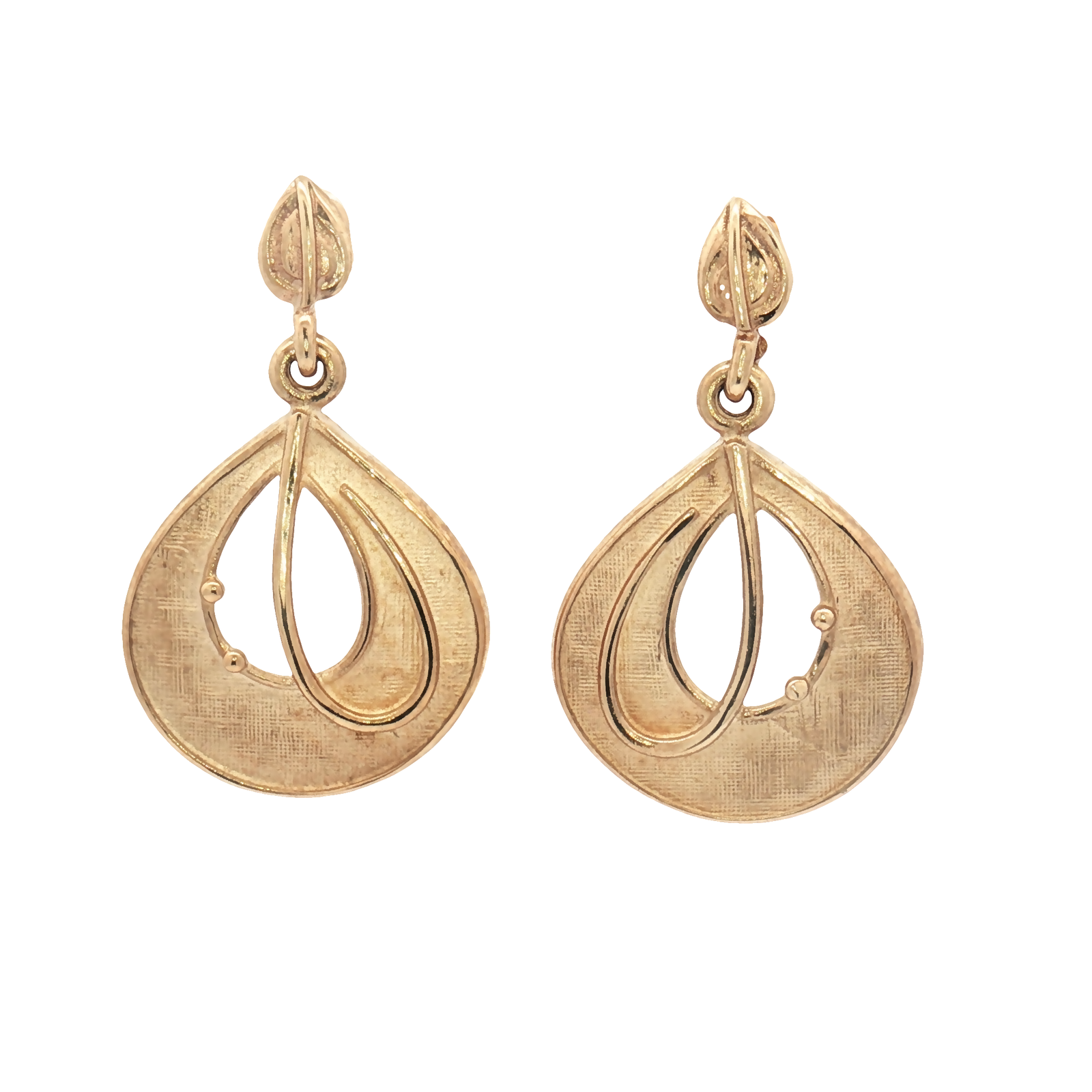 Vintage 9ct Yellow Gold Ola Gorie May Queen Drop Earrings