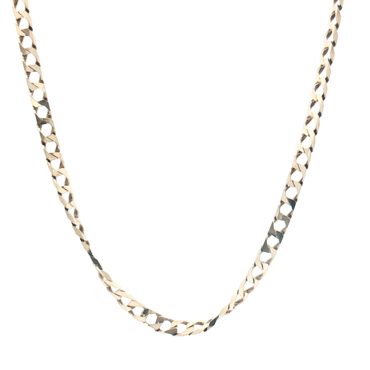 Vintage 9ct Yellow Gold Square Curb Chain
