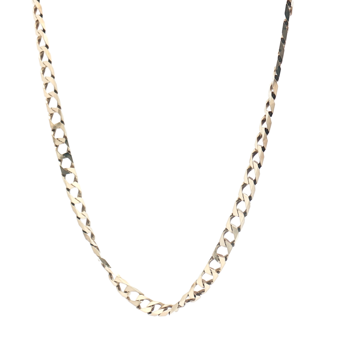 Vintage 9ct Yellow Gold Square Curb Chain