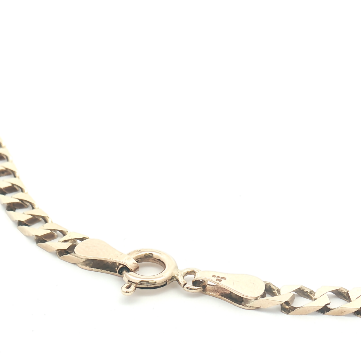 Vintage 9ct Yellow Gold Square Curb Chain